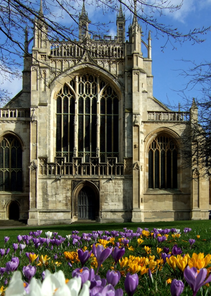 Gloucester Cathedral Spring flowers