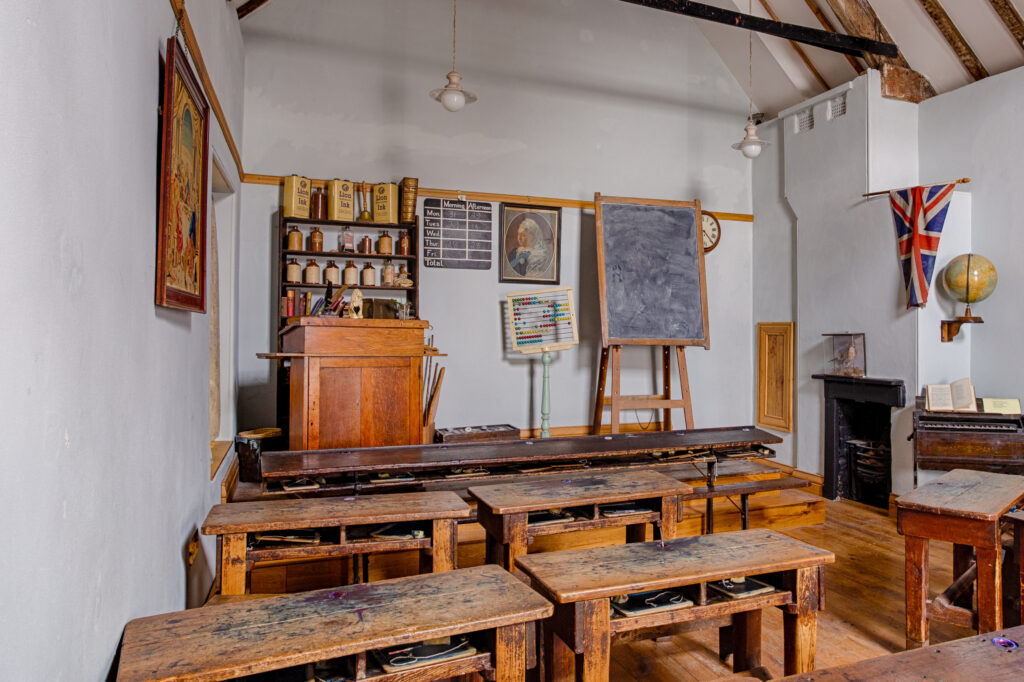 Victorian classroom at Folk of Gloucester museum.